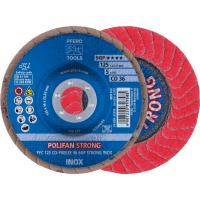 Круг шлифовальный лепестковый POLIFAN PFC 125 CO-FREEZE 36 SGP STRONG INOX (835319)