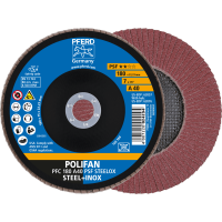 Круг шлифовальный лепестковый POLIFAN PFC 180 A40 PSF STEELOX (444689)