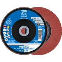 Круг шлифовальный лепестковый POLIFAN PFC 180 A-COOL 60 SG INOX+ALU (232996)