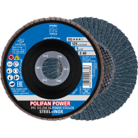 Круг шлифовальный лепестковый POLIFAN PFC 125 Z40 SG POWER STEELOX (2) (417935)