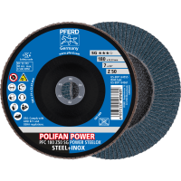 Круг шлифовальный лепестковый POLIFAN PFC 180 Z50 SG POWER STEELOX (417638)