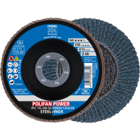 Круг шлифовальный лепестковый POLIFAN PFC 115 Z40 SG POWER STEELOX (167922)
