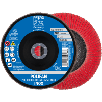 Круг шлифовальный лепестковый POLIFAN PFC 180 CO-FREEZE 36 SG INOX (104163)